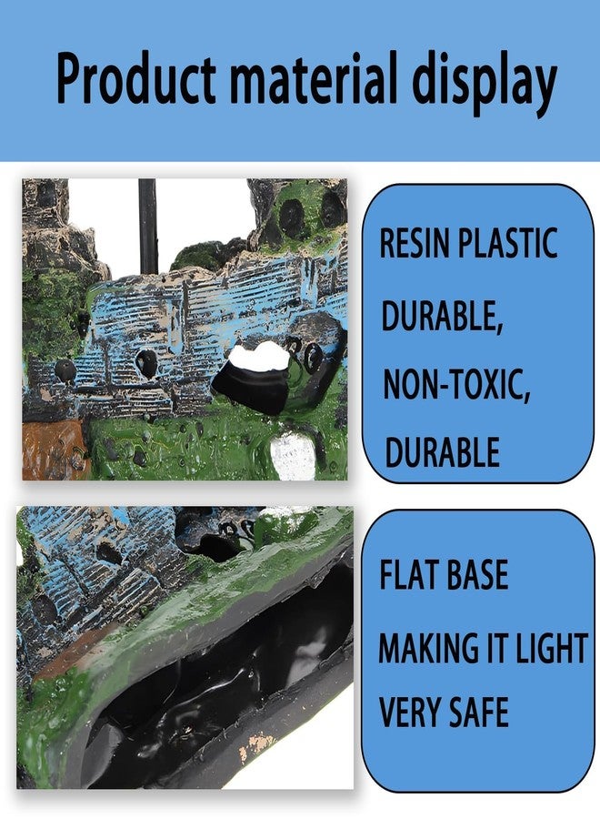 Pmeixcy Fish Tank Decorations, Pirate Ship Ornament for Aquarium, Resin Fish Tank Accessories, 7.5 * 2.5 * 5.5cm Decorative Piece for Any Location - Image 4
